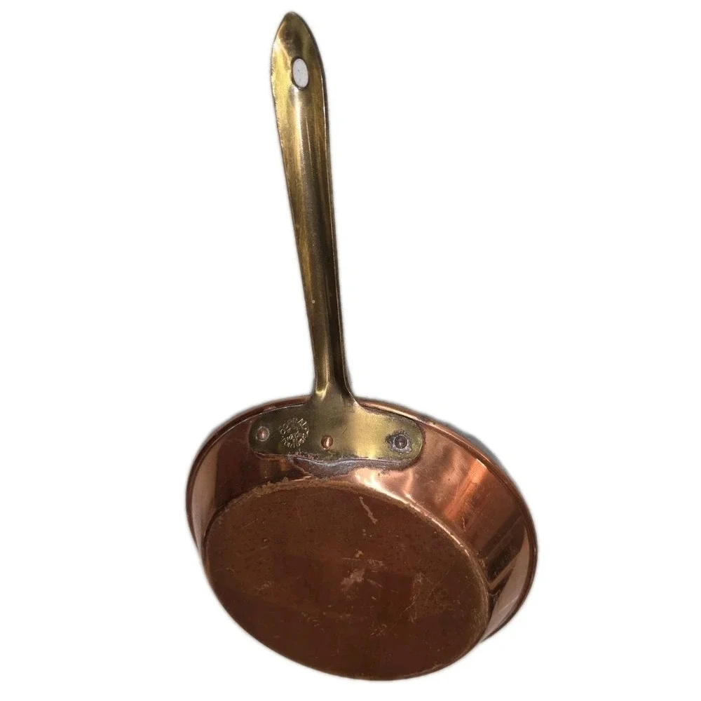 VTG Copral Portugal Copper Skillet Brass Handle 15